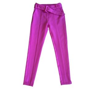 Bright hot pink cropped Fashion Nova trousers